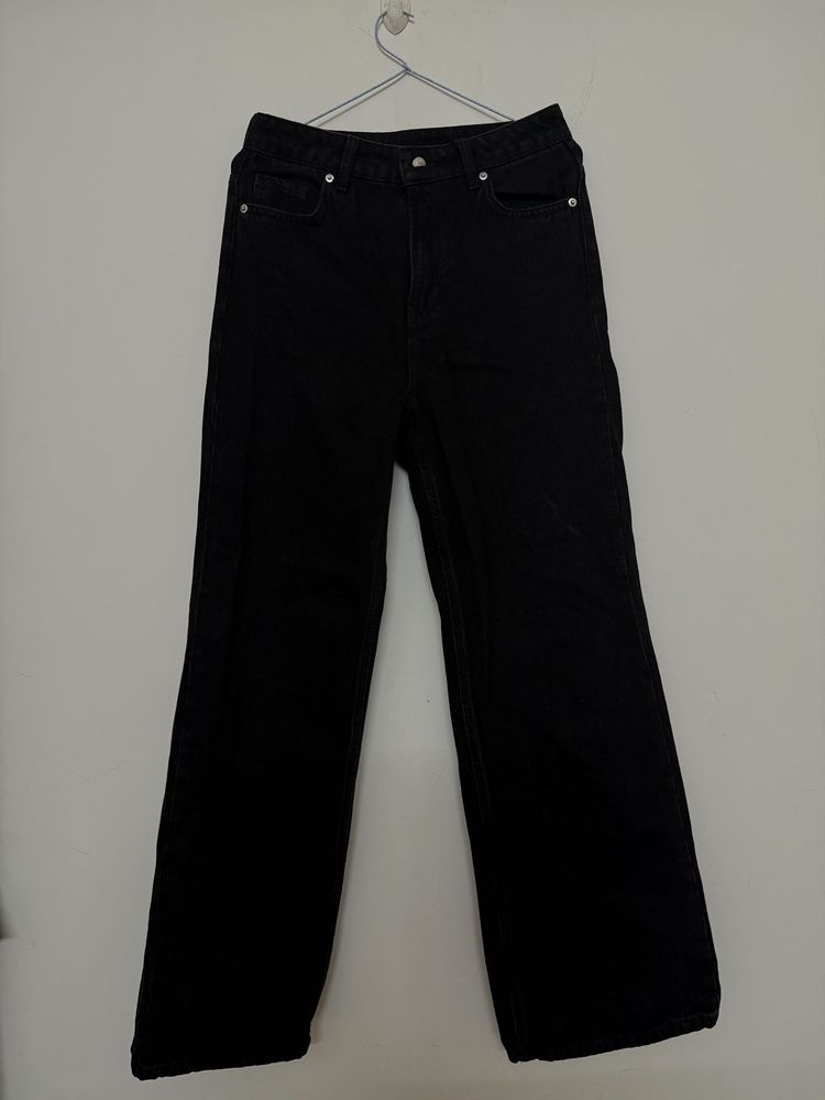 Classic Black Wide Leg Jeans
