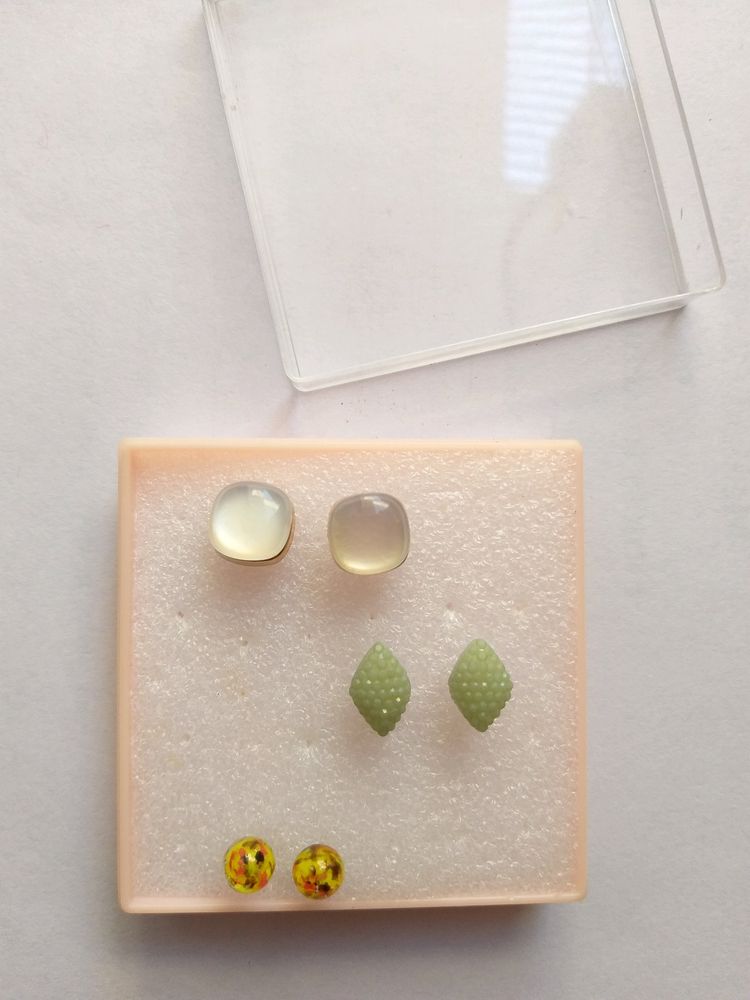 Combo Of 3 Stud Earrings