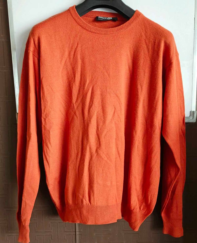 Orange Crew Neck Sweater