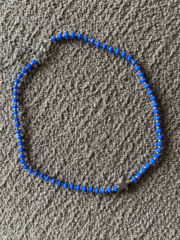 Brand new ocean-inspired blue beaded necklace 💙