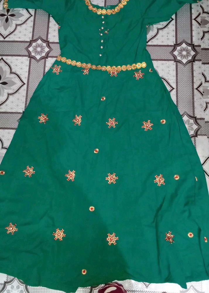 Elegant Green Embellished Gown