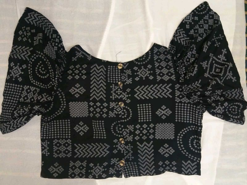 Stylish Bandhani Print Crop Top