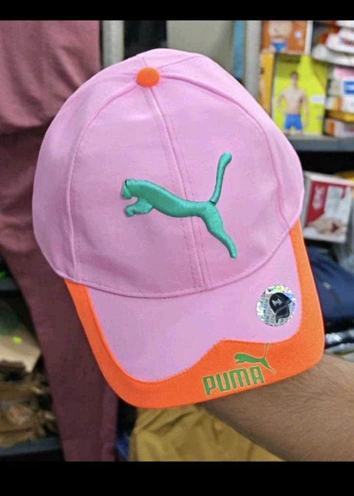 Puma Pink &amp; Orange Baseball Cap