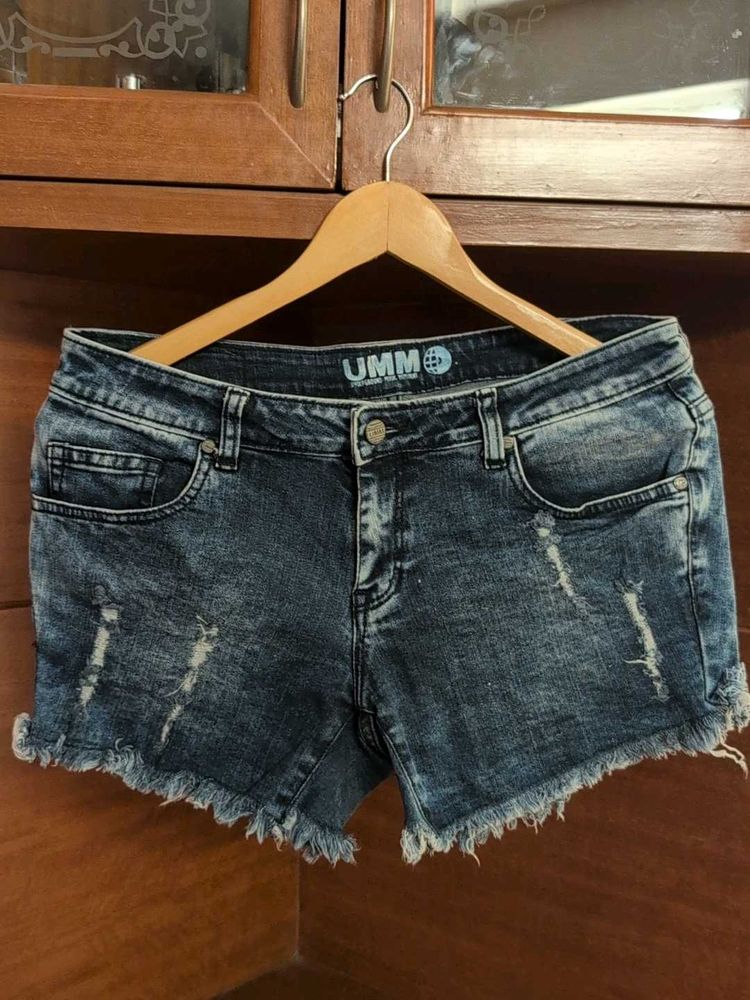UMM Distressed Denim Shorts