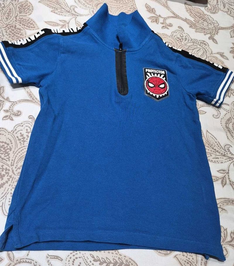 Spiderman Blue Polo T-Shirt