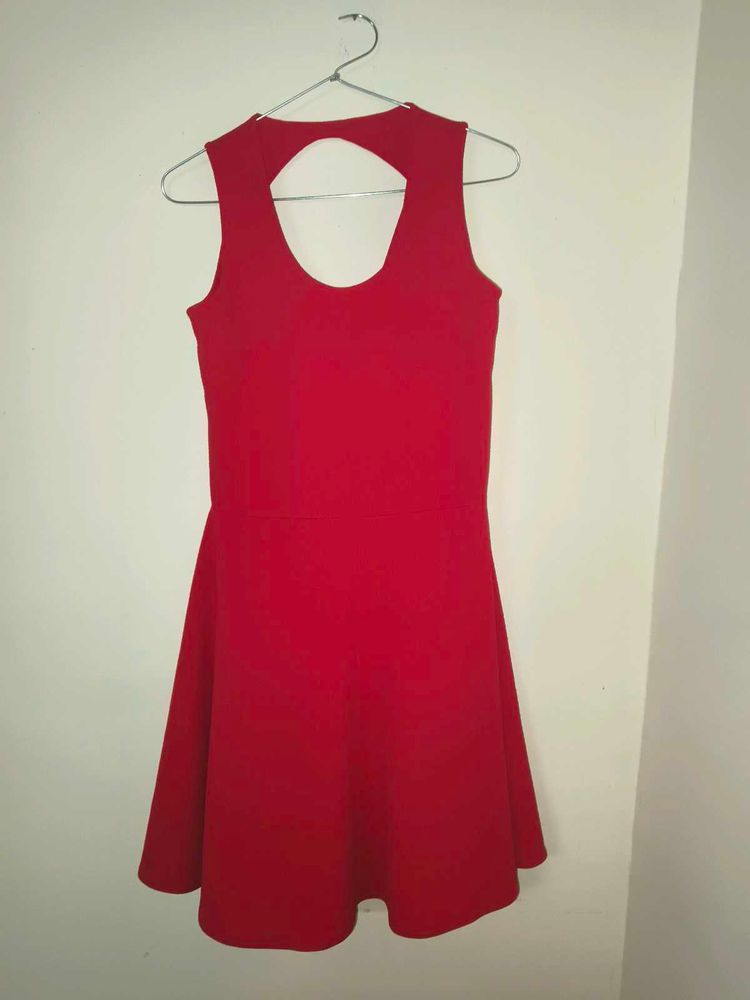 red mini dress