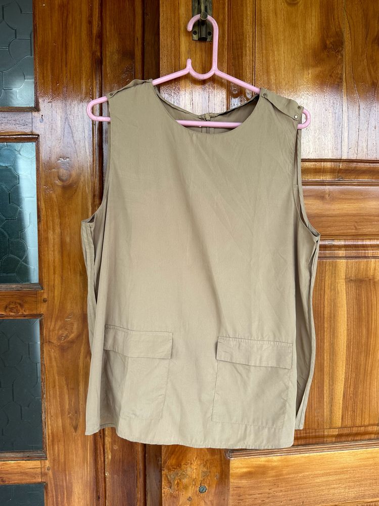 ZARA Sleeveless Utility Vest Top