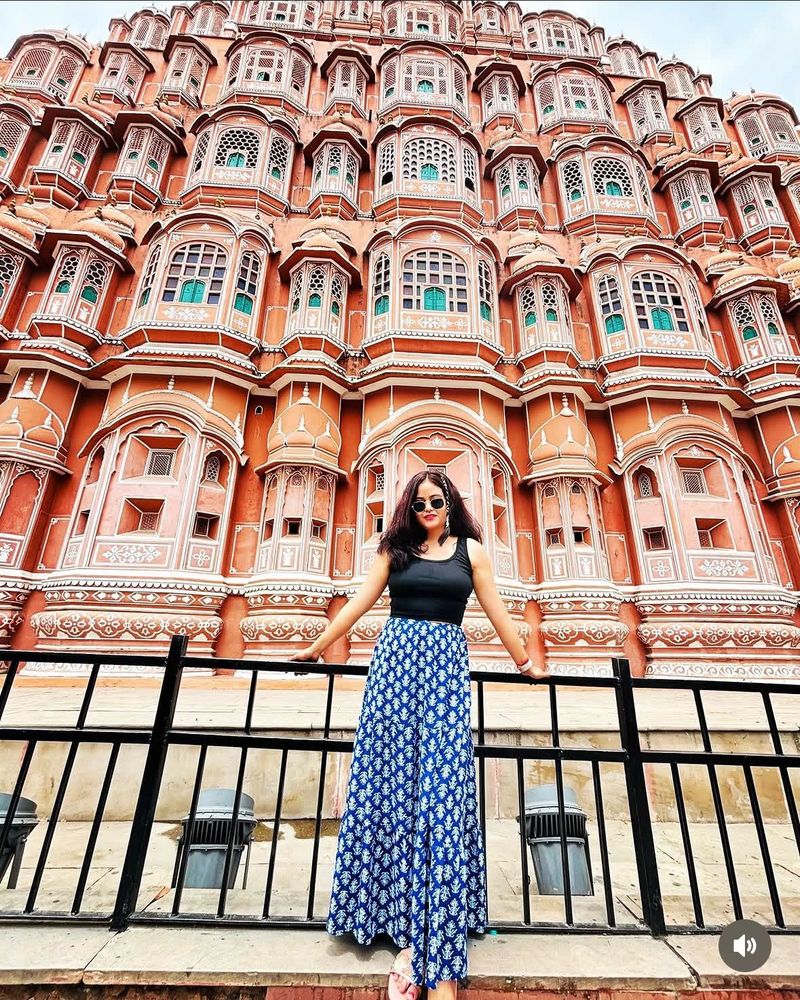 Blue Printed Palazzo Pants