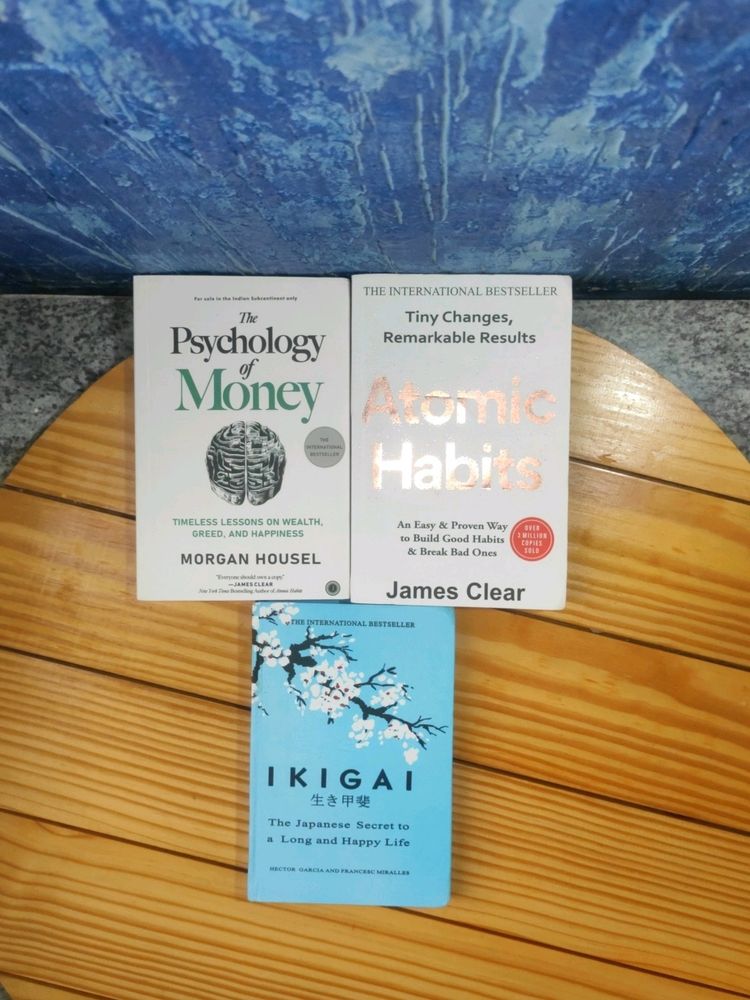 Ikigai Hardcover, Atomic Habits And Psychology Of Money