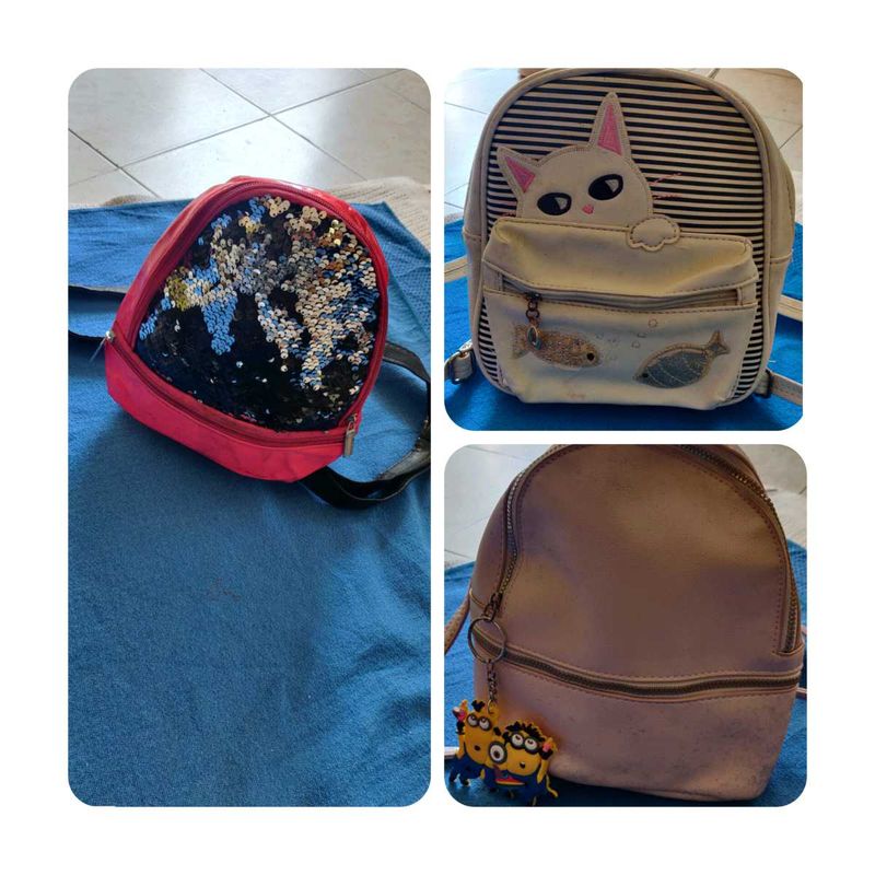combo of three bagpacks