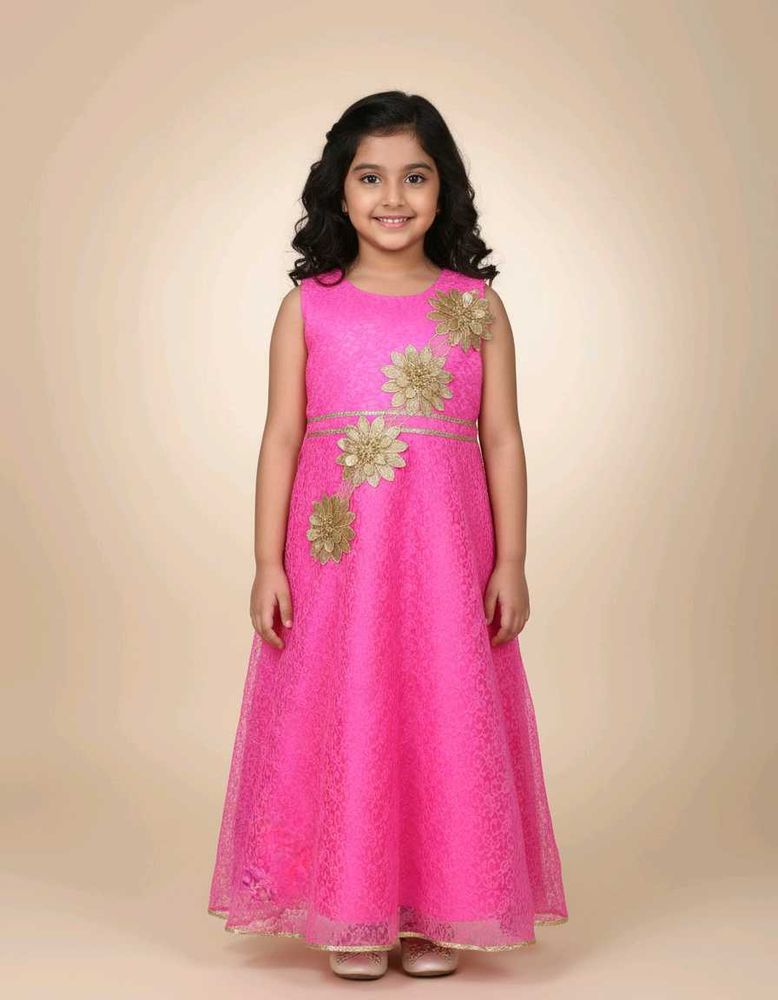 Pink Floral Girls' Dress