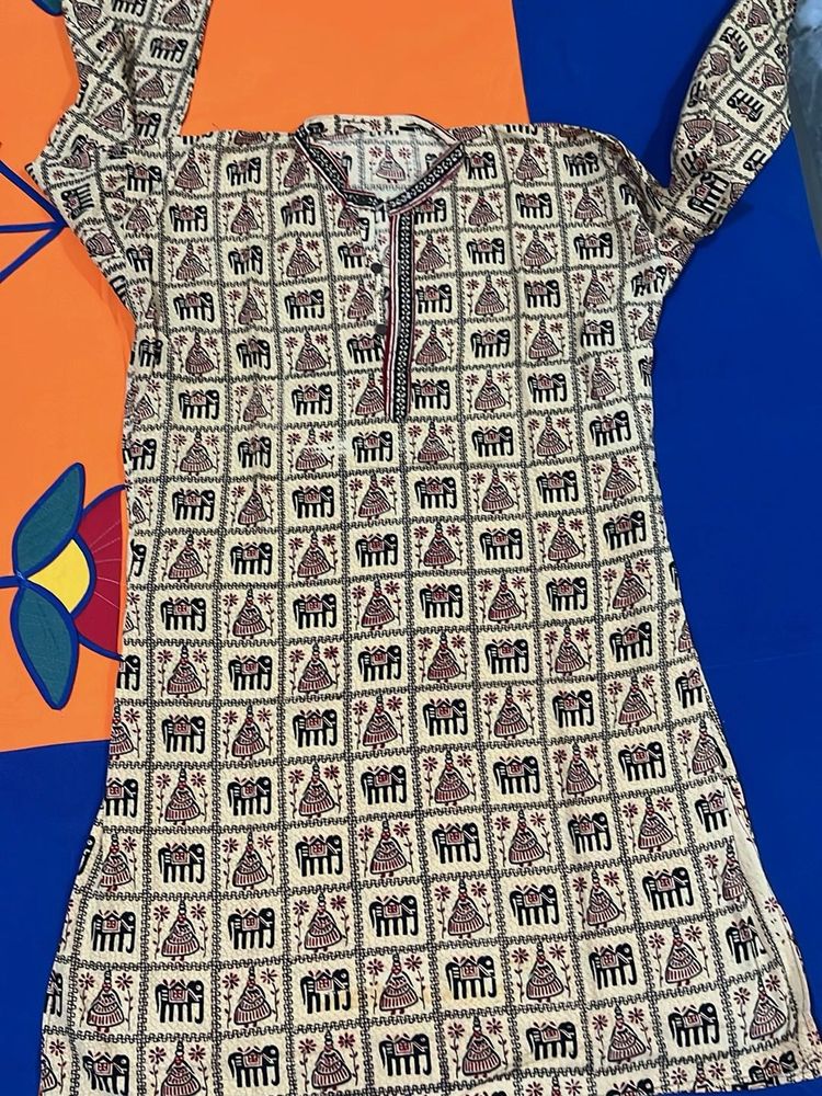 Ethnic Elephant Print Kurta