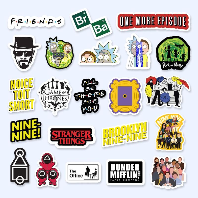 NEW Best Movies &amp; Shows Vinyl Waterproof Stickers