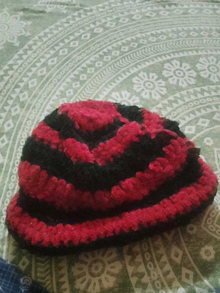 Striped Knit Beanie Hat