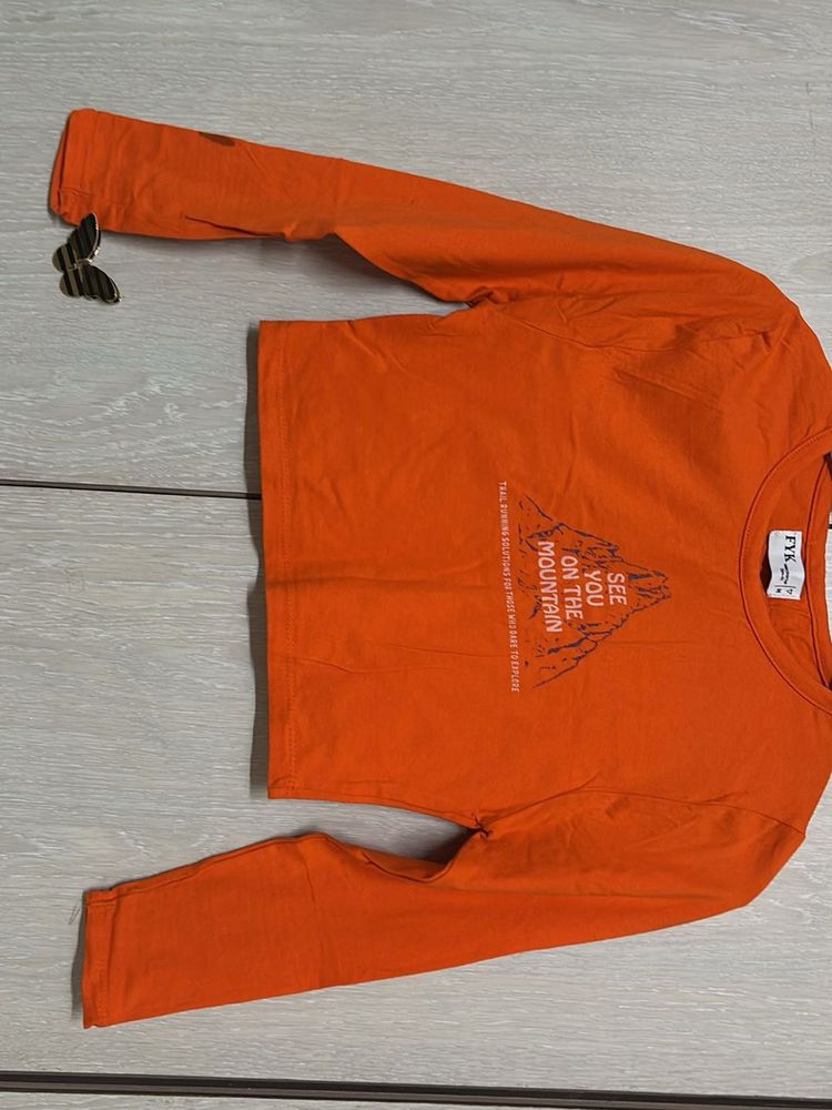 Orange Long Sleeve T-Shirt