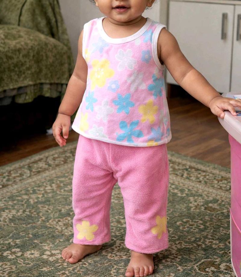 Cute Floral Baby Outfit Set