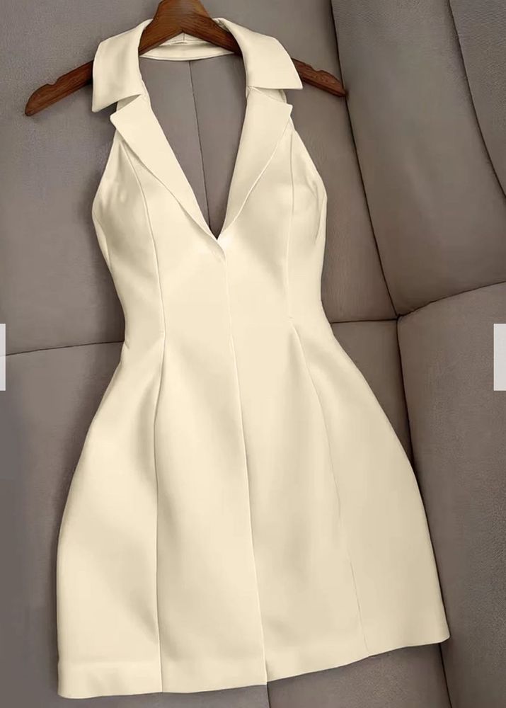 Chic Halter Neck Blazer Dress