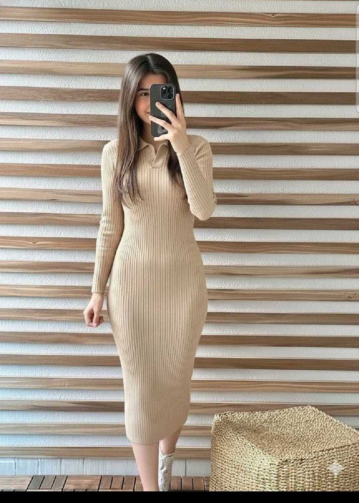 🇬🇧Imported Bodycon Ribbed Dress