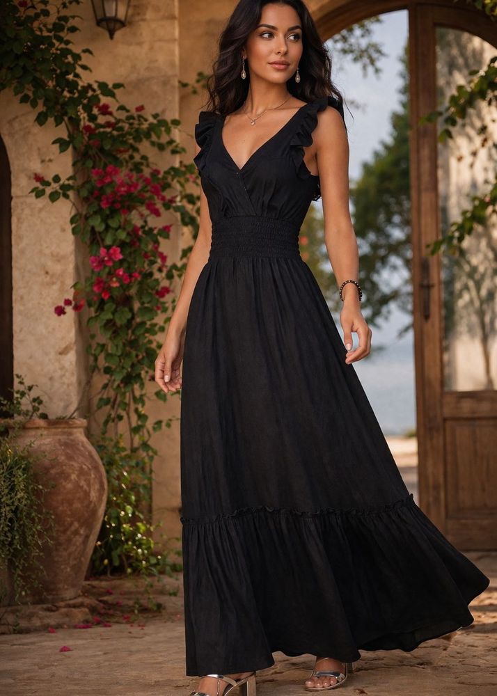 Elegant Black Maxi Dress