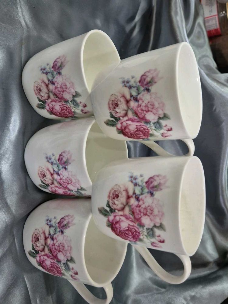 Floral Ceramic Coffee Mugs