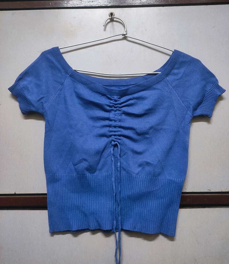 Blue Crop Top