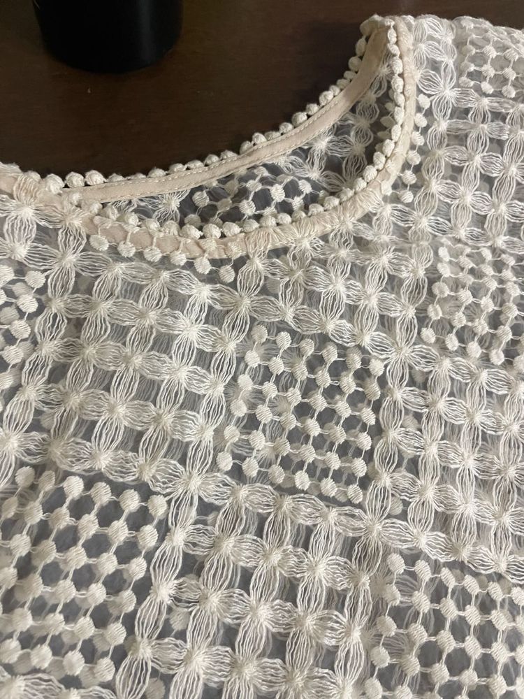 Elegant White Lace Top