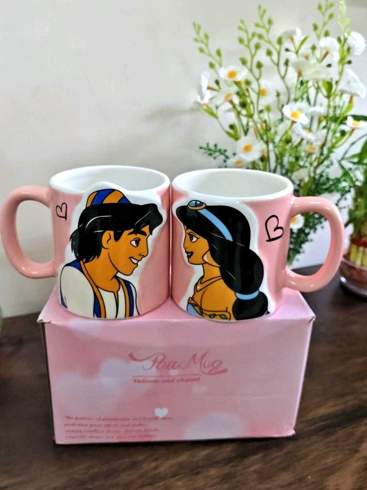 Aladdin &amp; Jasmine Couple Mugs