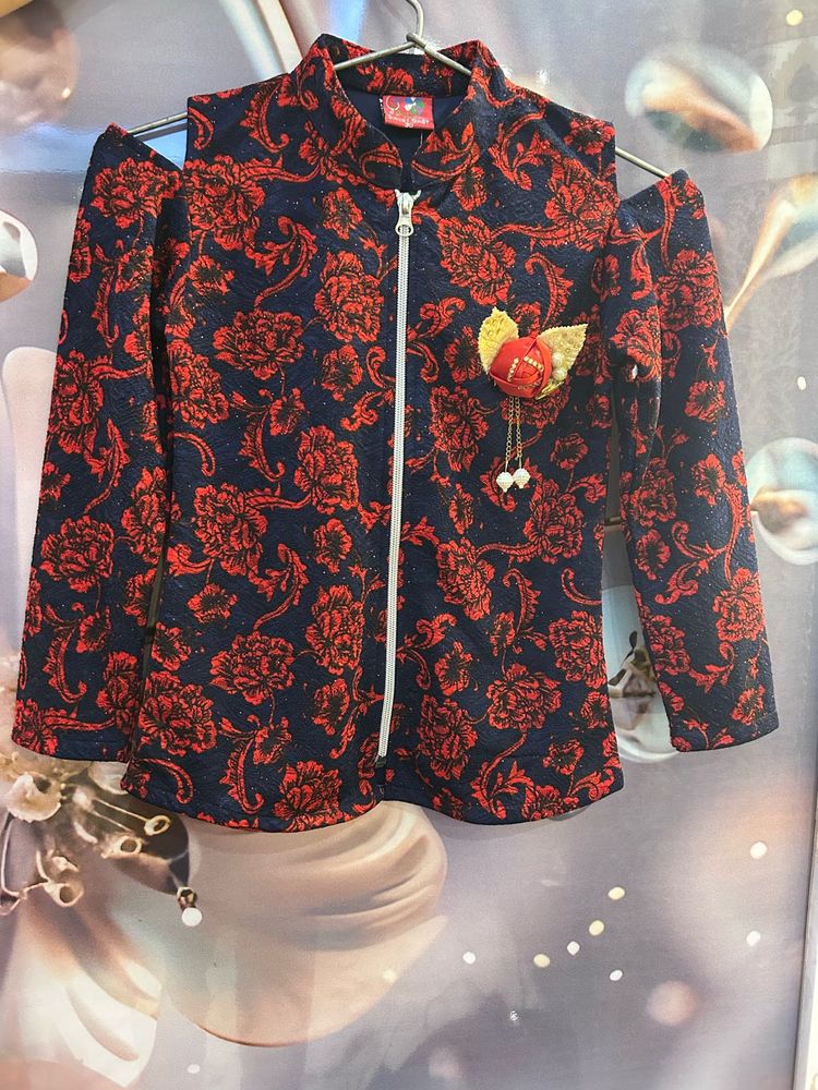 Stylish Floral Print Kurta Top