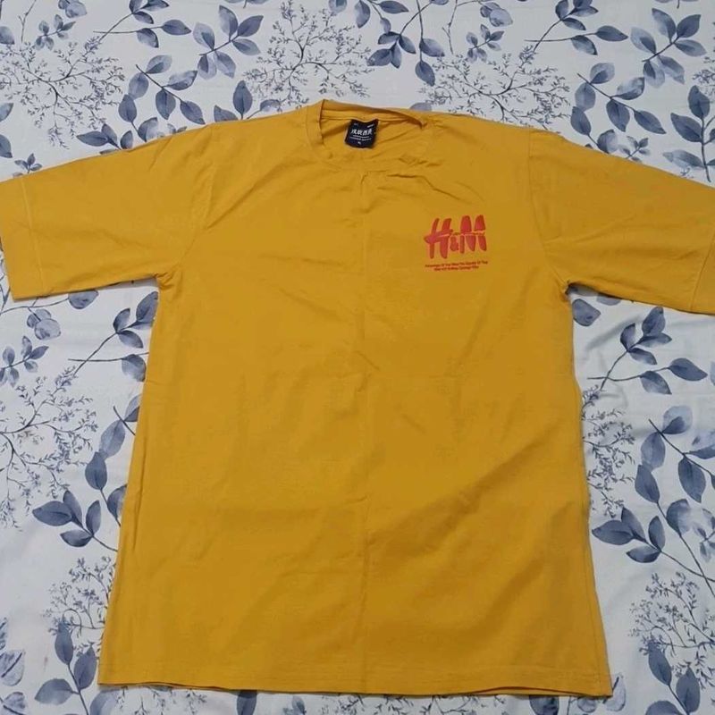 Men's Yellow Graphic T-Shirt