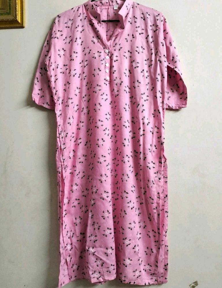 Pink Floral Kurta