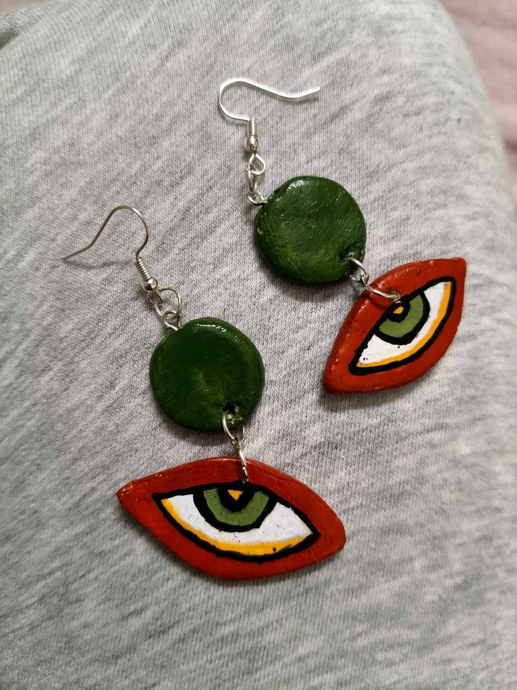 Handmade Eye Dangle Earrings