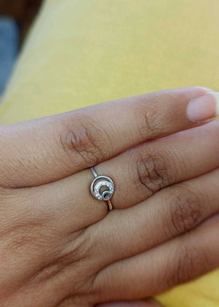 Minimalist Crescent Ring 92.5% silver ...pure