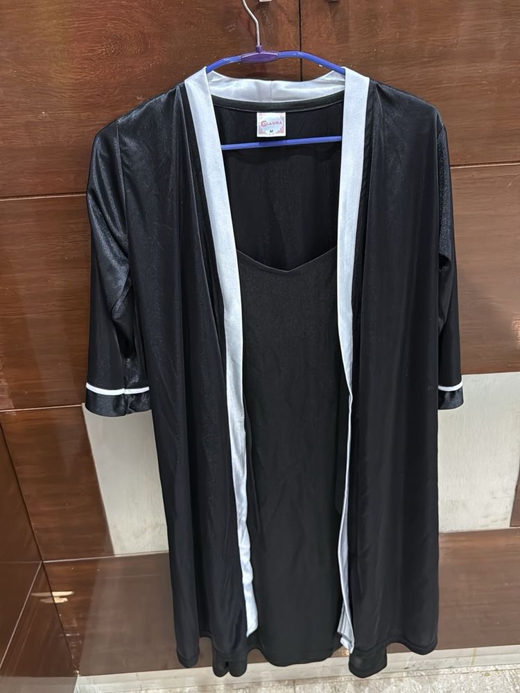 Satin Nightwear Robe &amp; Slip
