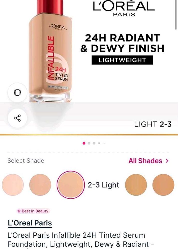 L'Oreal Paris Infallible 24H Tinted Serum