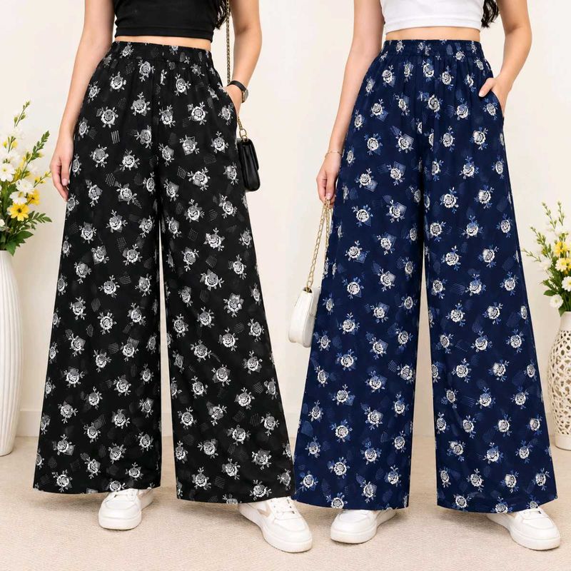 Floral Print Palazzo Pants Size XXL