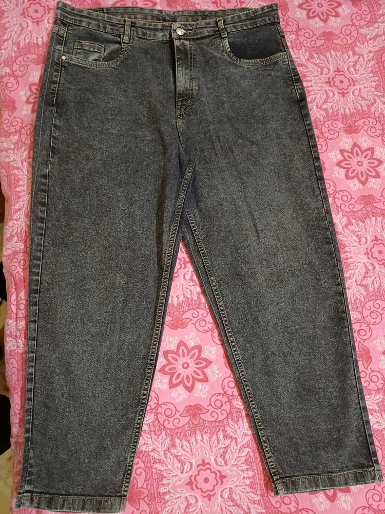 women's Washed Grey Denim Jeans