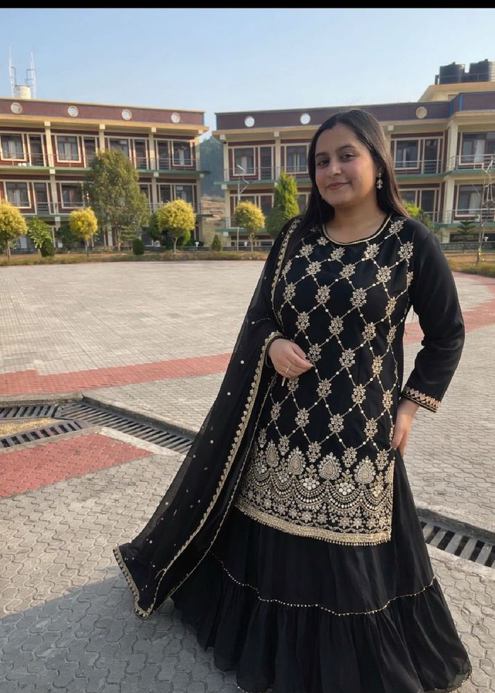 Elegant Black Kurta Set with Dupatta