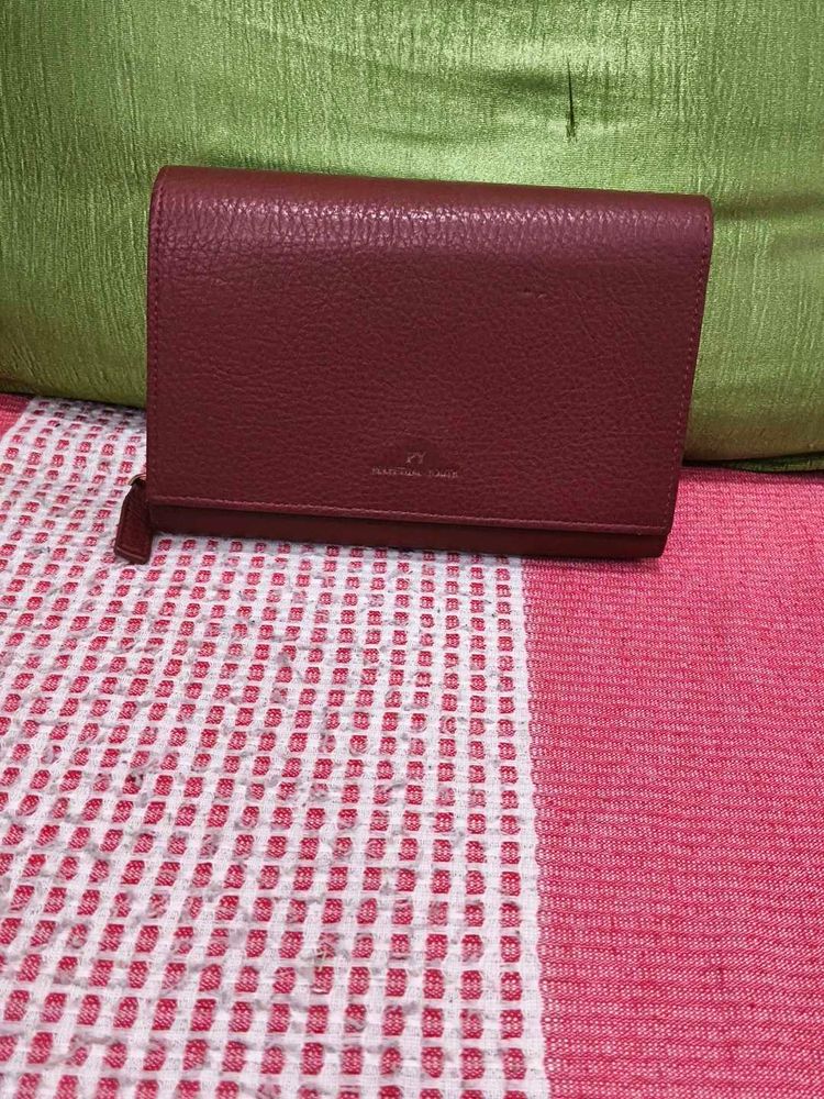 Chic Red Leather Wallet