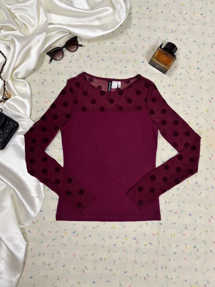 Chic Polka Dot Long Sleeve Top