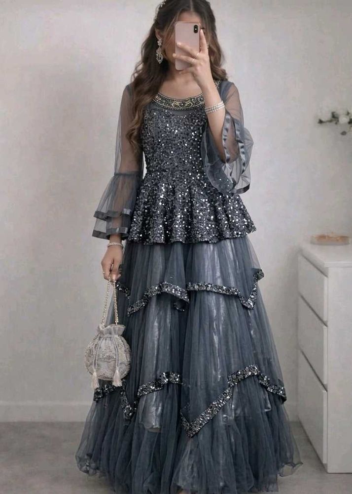 Stunning Sequined Party Gown