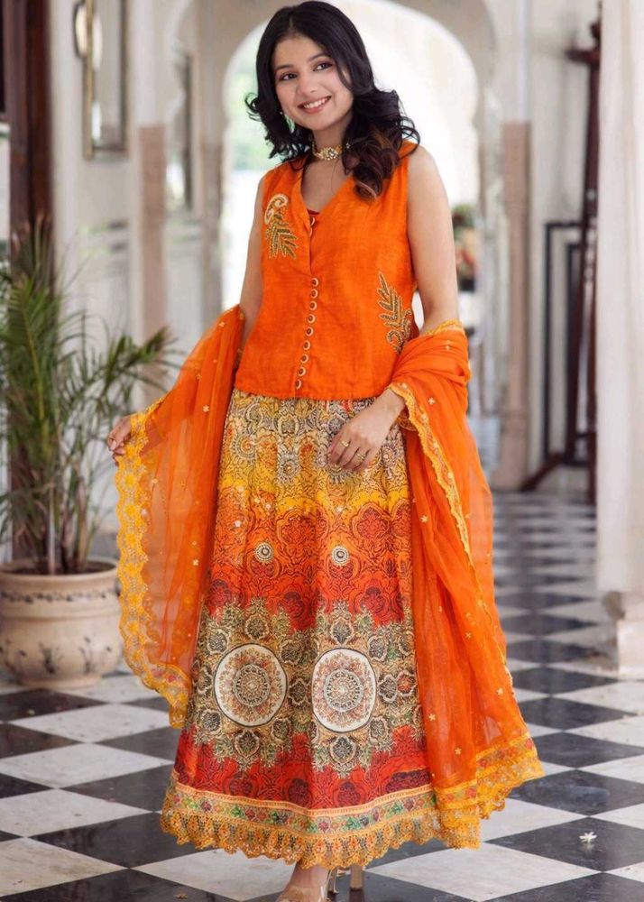 Formal Festive Lehnga Skirt With Blouse 🥀🤌