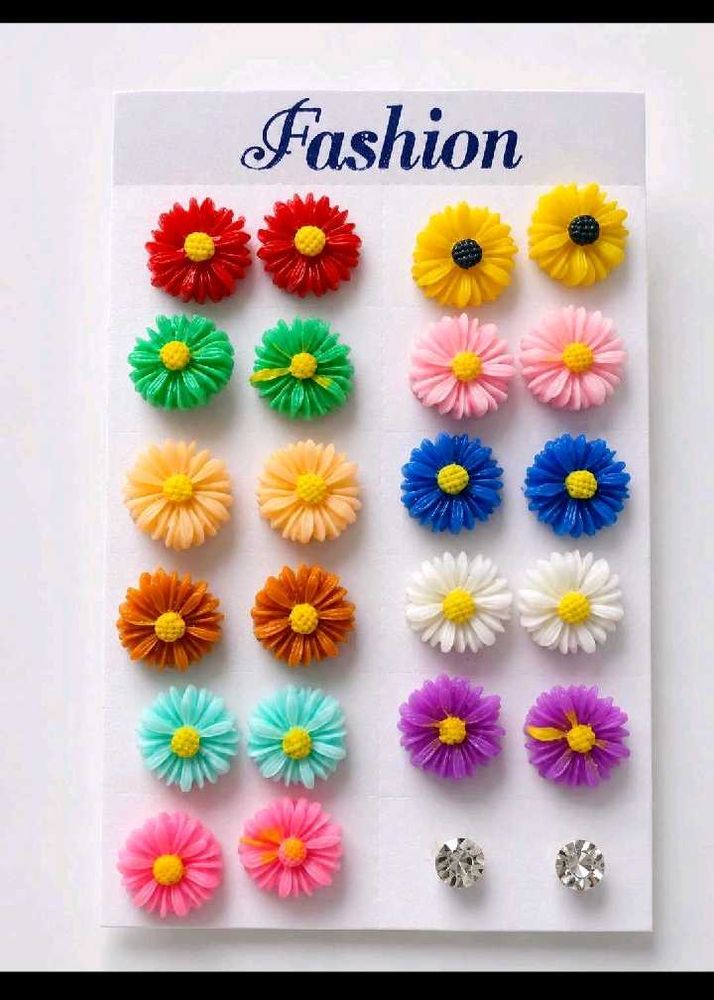 Cute Flower Stud Earrings Set