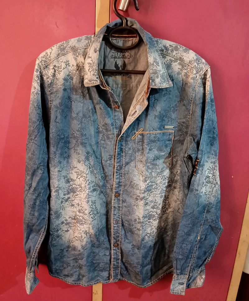 Spykar Mens Floral Printed Shirt