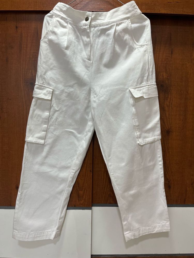 White Cargo Pants