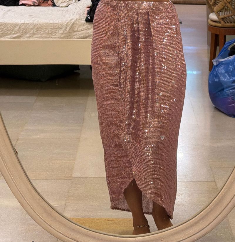 Sparkly Rose Gold Skirt