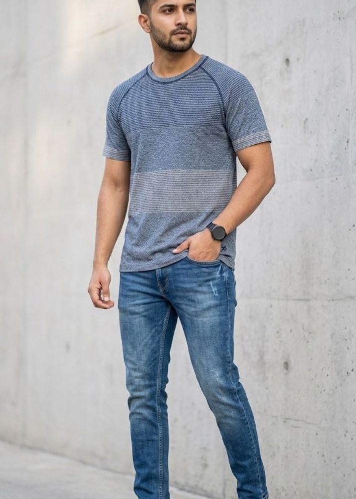 Men's Striped Casual T-Shirt