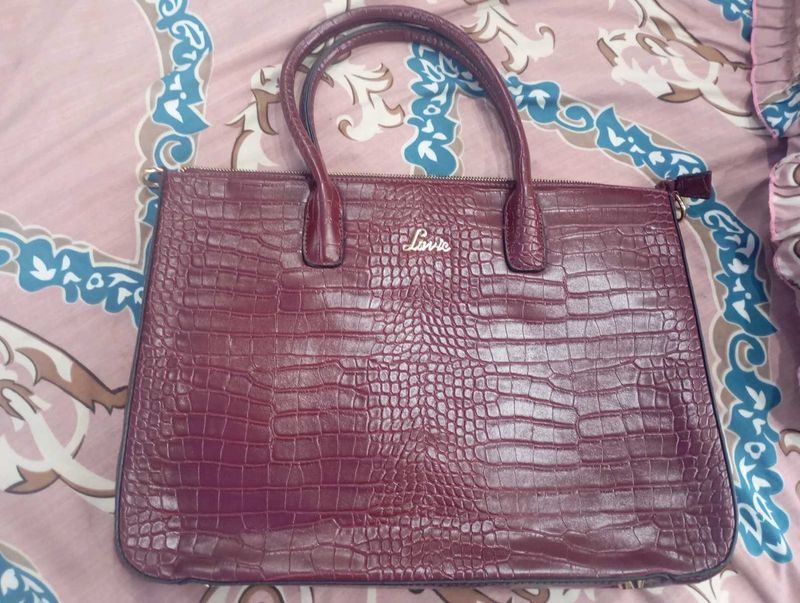 lavie snake print laptop bag