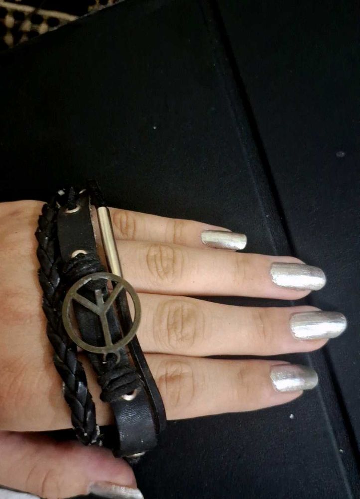 y2k vintage gothic Leather Bracelet