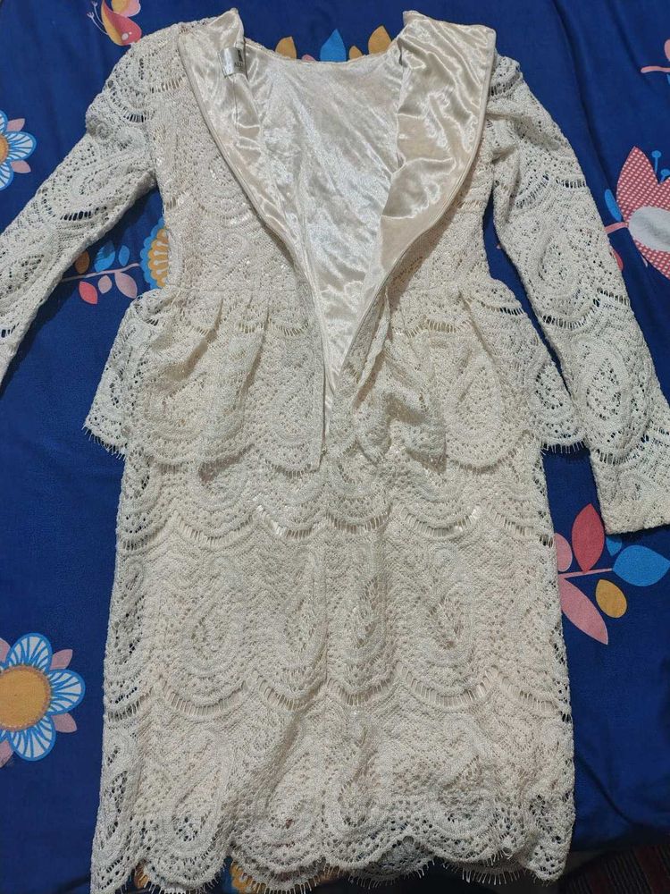 Lace Peplum Dress