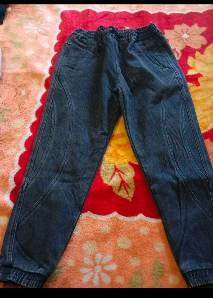 Vintage Wash Denim Joggers